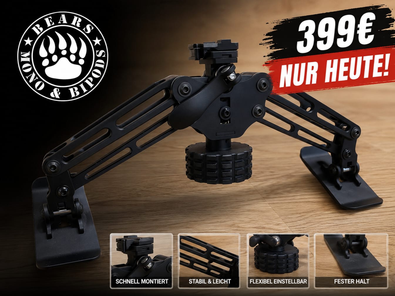 Bears Bipods Standart ohne Erddorn, Upgrade